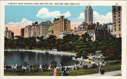 CPA AK Central Park And 5th Avenue Skyline NEW YORK CITY USA (790548) - Central Park