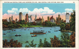 CPA AK Central Park Lake Boating NEW YORK CITY USA (790549) - Central Park