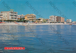 CARTOLINA  MARZOCCA,ANCONA,MARCHE.LA SPIAGGIA,BAGNI,BARCHE A VELA,VACANZA,ESTATE,MARE,SOLE,VIAGGIATA 1981 - Ancona