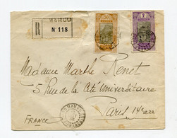 !!! GUINEE, LETTRE RECOMMANDEE DE MAMOU POUR PARIS DE 1932 - Storia Postale