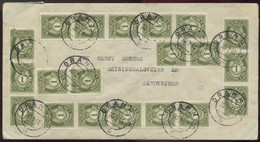 NORWEGEN  Inlandbrief SANDEFJORD  1952   20 X  1 øre Posthorn - Storia Postale