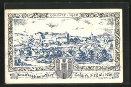 AK Colditz, Zweites Heimatfest 1926, Totalansicht Der Stadt - Colditz