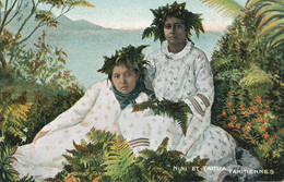 Vahiné Tahiti. Tahitienne .  Hand Colored Nini Et Taitua Edit Homes . Undivided Back - Oceanië