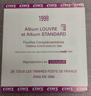 Feuilles CERES EN COULEUR - Année 1998 NEUVES SOUS POCHETTE D'ORIGINE ALBUM LOUVRE OU STANDARD - For Stockbook