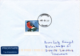 Sweden Cover Sent To Germany 27-10-2006 Single Franked BIRD - Cartas & Documentos