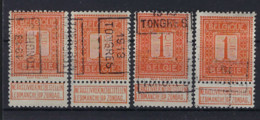 PELLENS Cijfer Nr. 108 Voorafgestempeld Nr. 2183 A + B + C + D   TONGEREN  1913  TONGRES ; Staat Zie Scan ! - Roulettes 1910-19