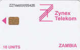 ZAMBIA - Zynex Telecom First Issue 10 Units, CN : ZZTAA, Used - Zambie