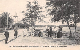 CROS-de-CAGNES - Vue De La Plage Et Le Boulevard - Automobile Décapotable - Autres Communes
