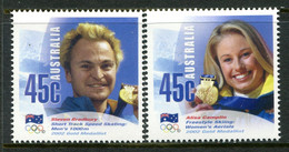 Australia 2002 Gold Medal Winners At Salt Lake City Winter Olympics Set MNH (SG 2173-2174) - Mint Stamps