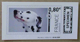 Ti02-02 :  SPECIMEN - Chien 0.80 €  +  Chiens 20.93 € (autoadhésifs / Autocollants) - Specimen