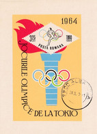 OLIMPICS GAMES TOKIO 1964 ROMANIA BLOCK IMPERFORATE - Zomer 1964: Tokyo