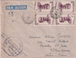 MADAGASCAR - 1948 - GENDARMERIE De FORT DAUPHIN ! - ENVELOPPE AVION => VILLEURBANNE - - Covers & Documents