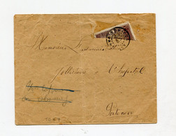 !!! DAHOMEY, MOITIE DE 50C SEULE SUR LETTRE DE BOHICON DE 1920 POUR PORTO NOVO - Covers & Documents