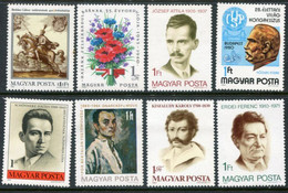 HUNGARY 1980 Eight Single Commemorative Issues MNH / **. - Ungebraucht