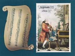 Ajman 1969 Mozart  BLOCK - Adschman