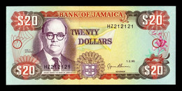 Jamaica 20 Dollars 1995 Pick 72e Nice Serial SC UNC - Jamaica