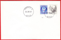 NORWAY -  8750 TONNES A - 24 MmØ - (Nordland County) - Last Day/postoffice Closed On 1997.09.30 - Local Post Stamps