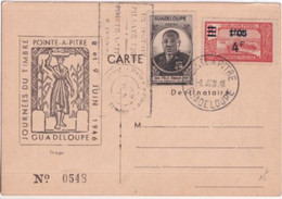 MARTINIQUE - 1946 - CARTE ILLUSTREE JOURNEE DU TIMBRE De POINTE à PITRE - Brieven En Documenten