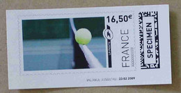 Ti02-02 : SPECIMEN - Filet, Balle De Tennis 16.50 €  +  16.65 € (autoadhésifs / Autocollants) - Especimenes