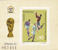 WORLD FOOTBALL CHAMPIONSHIP SPAIN ROMANIA BLOCK 1982 - 1982 – Spain