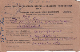 URSS 1946 CARTE DE PRISONNIER DE GUERRE POUR MUNICH - Lettres & Documents