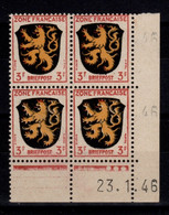 Allemagne - Zone Française - Coin Daté YV 2 N** DU 23.1.46 - French Zone