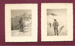 120621B - 2 PHOTOS Vers 1952 - 74 BONNEVILLE LES HOUCHES Station Sport D'hiver Ski Skieur - Bonneville