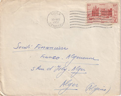 AOF - Lettre De Thies Du 10/8/51 Pour Algérie - Briefe U. Dokumente