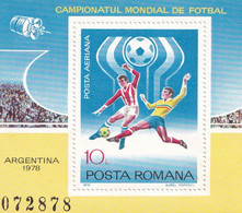 ARGENTINA 1978 WORLD CUP FOOTBAL  ROMANIA BLOCK  MNH - 1978 – Argentine