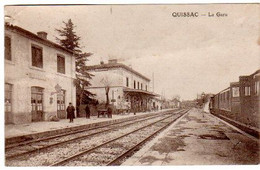 QUISSAC La Gare (petit Accro En Haut à Gauche) - Quissac