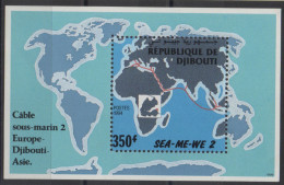 Djibouti Dschibuti 1994 Bloc Souvenir Sheet Block SEA-ME-WE Câble Sous-marin Mi. Bl. 149  ** NSC / MNH - Dschibuti (1977-...)