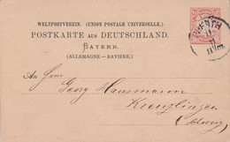 ALLEMAGNE BAVIERE ENTIER CARTE DE FRINTH 1881 - Bayern (Baviera)
