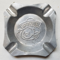 CENDRIER PUBLICITAIRE - LESSIVE - BONUX - TÔLE D'ALUMINIUM EMBOUTIE - TÊTE D'ENFANT - ANNEE 70 - Metall