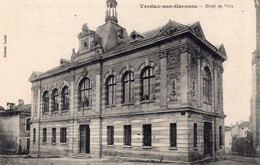 7241 Cpa 82 Verdun Sur Garonne - Hôtel De Ville - Verdun Sur Garonne