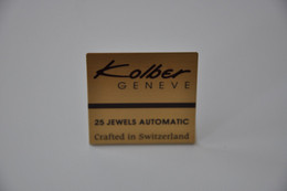 Plaque En Métal Revendeur 'Kolber Genève' - Placas Esmaltadas (desde 1961)