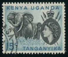 British East Africa 1959 Mi 94II African Elephant (Loxodonta Africana) | Queen Elizabeth II, Royalty | Animals (Fauna) - Brits Oost-Afrika