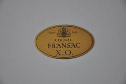 Plaque En Métal 'Cognac Fransac X.O.' - Plaques émaillées (après 1960)