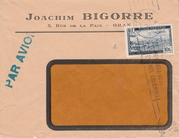 ALGERIE SEUL SUR LETTRE A EN TETE DE ORAN POUR LA FRANCE 1948 - Lettres & Documents