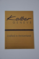 Plaque En Métal 'Kolber Genève' - Targhe Smaltate (a Partire Dal 1961)