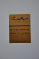 Plaque En Métal 'Kolber Genève' - Emailplaten (vanaf 1961)