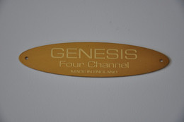 Plaque En Métal 'Genesis - Four Channel' - Emailschilder (ab 1960)