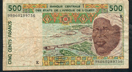 W.A.S. LETTER K SENEGAL P710Kh 500 FRANCS (19)98   Signature 28   11 Digit S/ns      FINE  NO P.h. - Sénégal