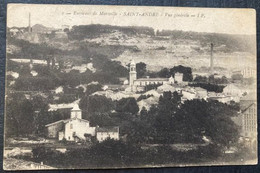 CPA MARSEILLE SAINT ANDRE VUE GENERALE (13 Bouches Du Rhône ) 1918 Animée EGLISE MAISONS - Saint Barnabé, Saint Julien, Montolivet