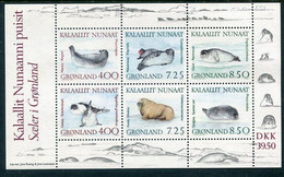 GREENLAND 1991 Seals Block MNH / **.  Michel Block 3 - Neufs