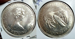 Delcampe - GREAT BRITAIN JERSEY 2 POUNDS 50 PENCE 1972 Km# 38 BU SILVER (G#07-34) - Jersey