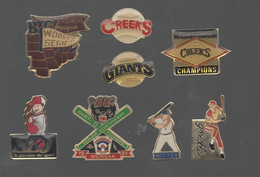 PINS PIN'S SPORT BASEBALL 734  JOUEUR GIANTSCREEKS MICHIGAN GRENOBLE HITTER  LOT 8 PINS - Béisbol