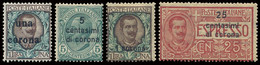 ITALY ITALIA DALMAZIA 1919-22 4 FRANCOBOLLI (Sass. 1, 2, 6, Esp. ) LINGUELLATI OFFERTA! - Dalmatien