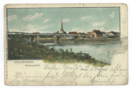 Holzminden Weseransicht Litho 1900 - Holzminden