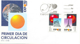 Espagne 1989 FDC (2) " Exposition Universelle, à Séville " Yvert 2606/9 Flamme. Voir 2 Scan - 1992 – Sevilla (Spanje)