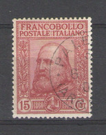 REGNO 1910 GARIBALDI 15 (+5) C. CENTRATO ANNULLATO - Used